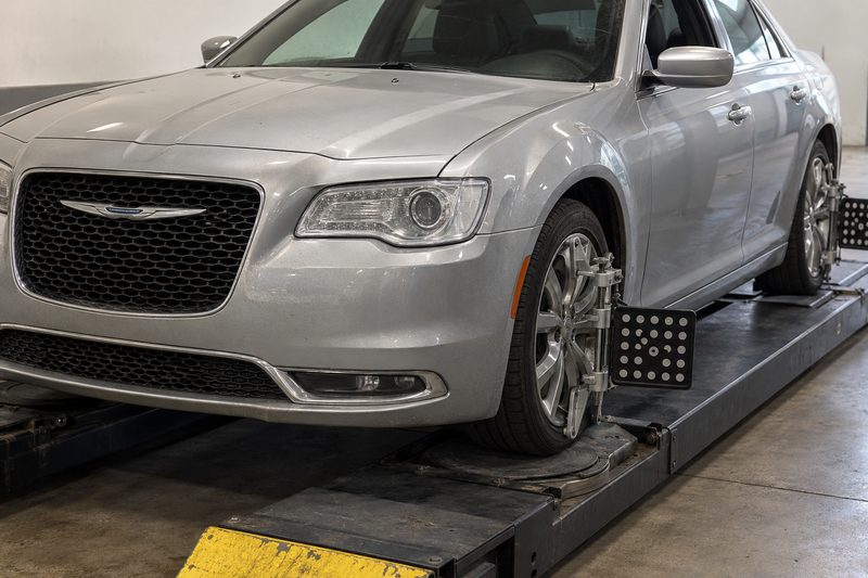 A Chrysler in the service bay at Dakota Ridge Auto